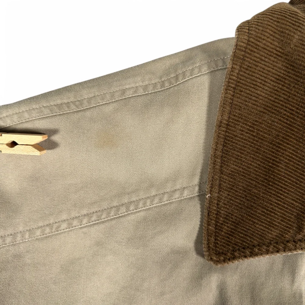 Vintage Van Heusen Chore Coat Adult EXTRA LARGE Brown Canvas Lined Quilted Barn
